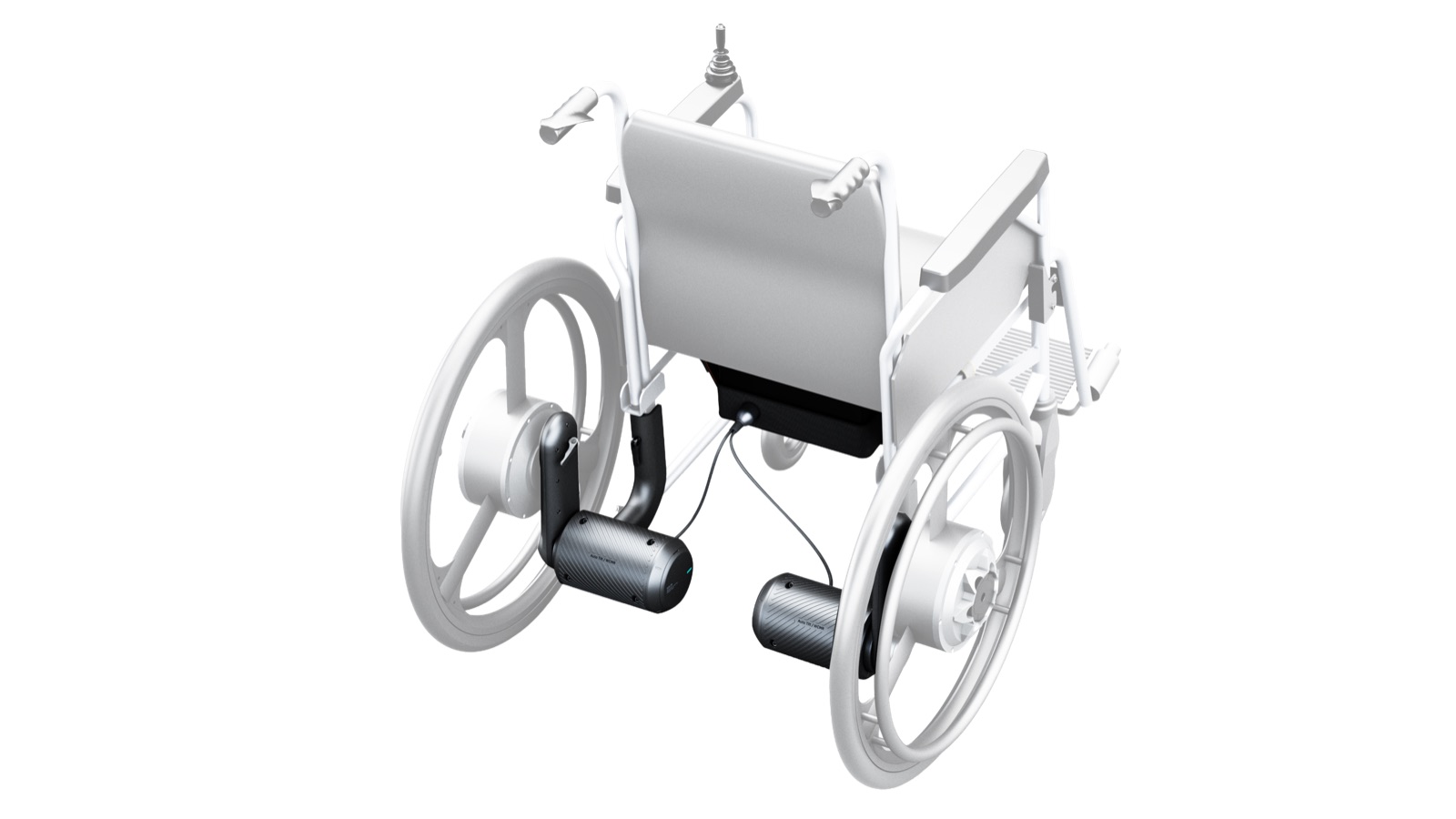 Concept rendering of a manual wheelchair with the CENTRA module